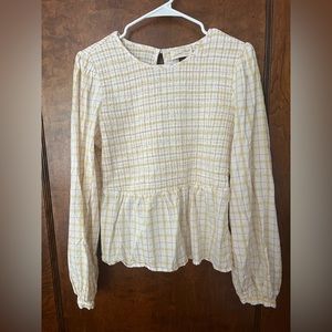 Universal Thread Yellow and White Long Sleeve